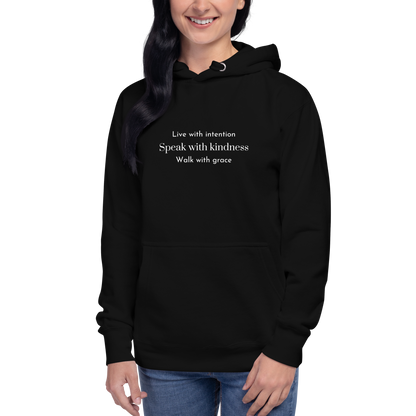 Signature soft hoodie unisex - Live with intention