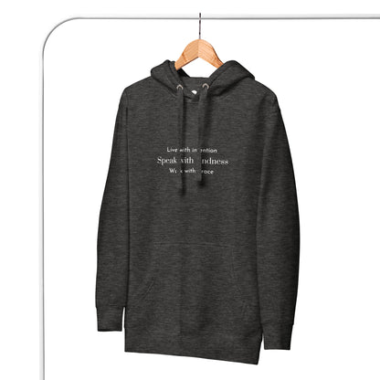 Signature soft hoodie unisex - Live with intention