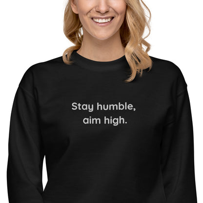 Sweatshirt - Stay humble (broderi)