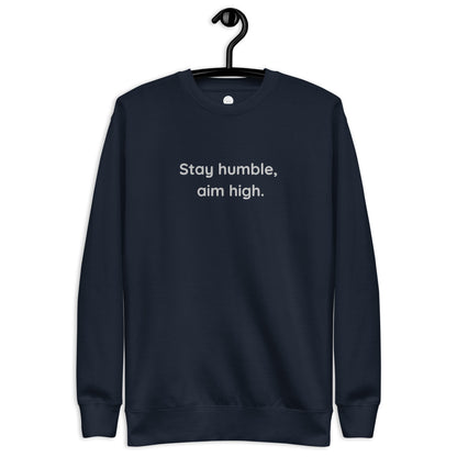 Sweatshirt - Stay humble (broderi)